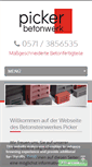 Mobile Screenshot of betonwerk-picker.de